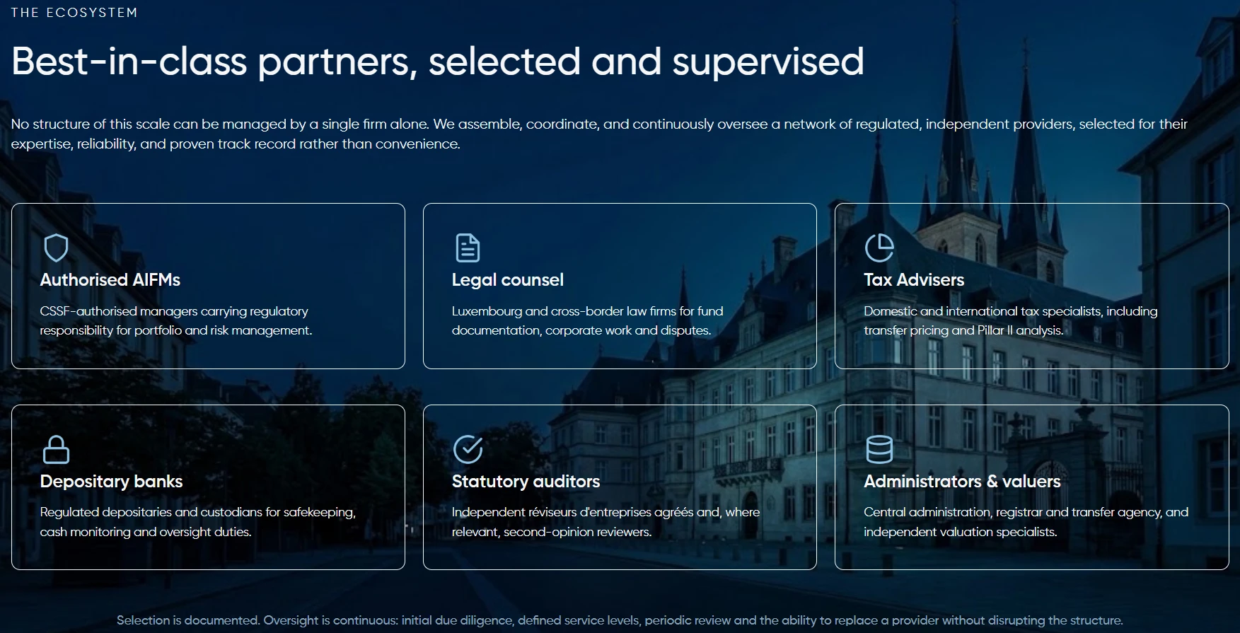 Dark Blue partners section