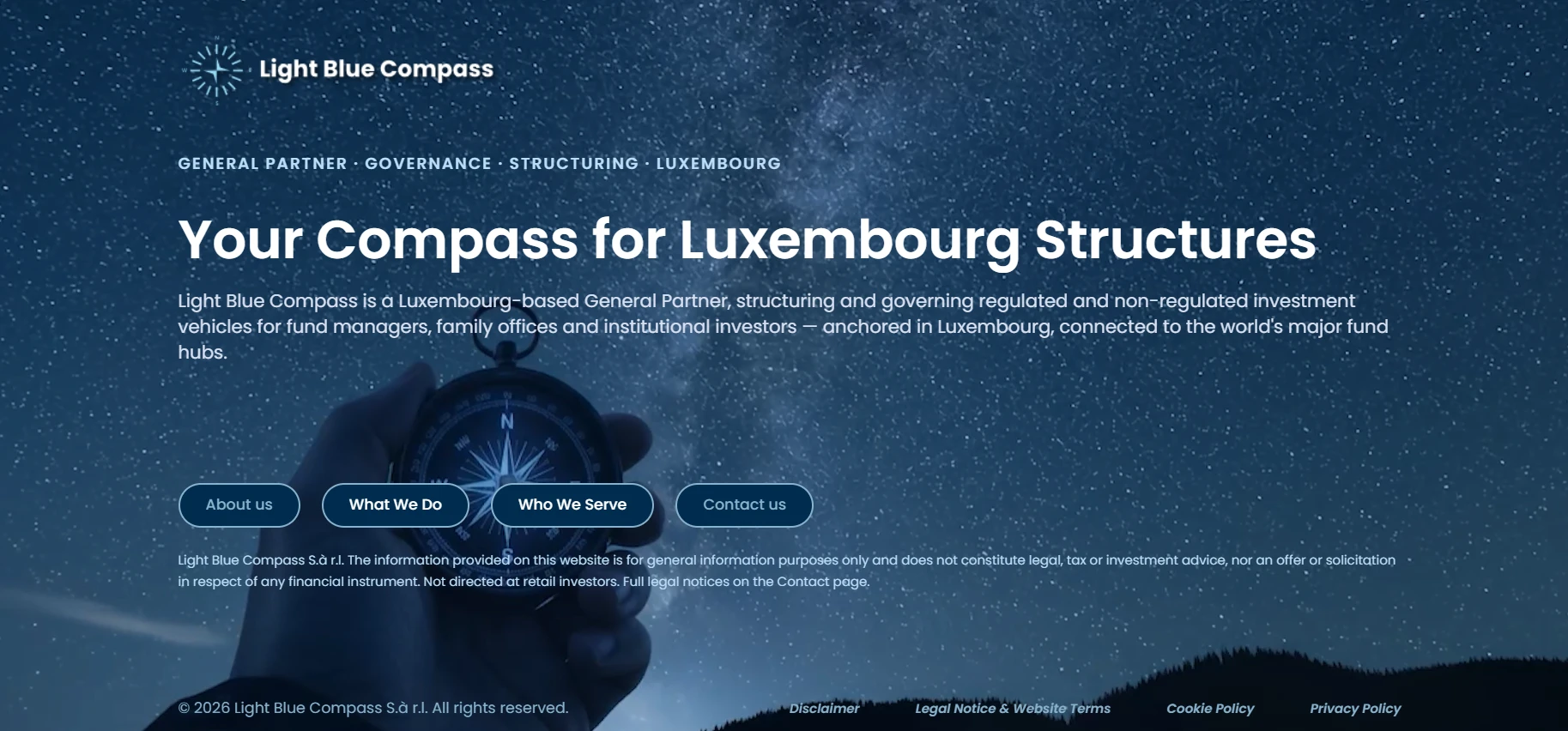 Light Blue Compass homepage
